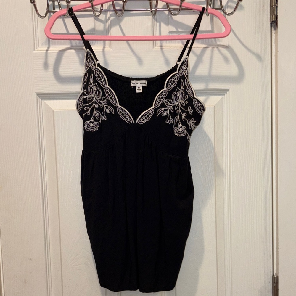 love on a hanger Black Textured Top